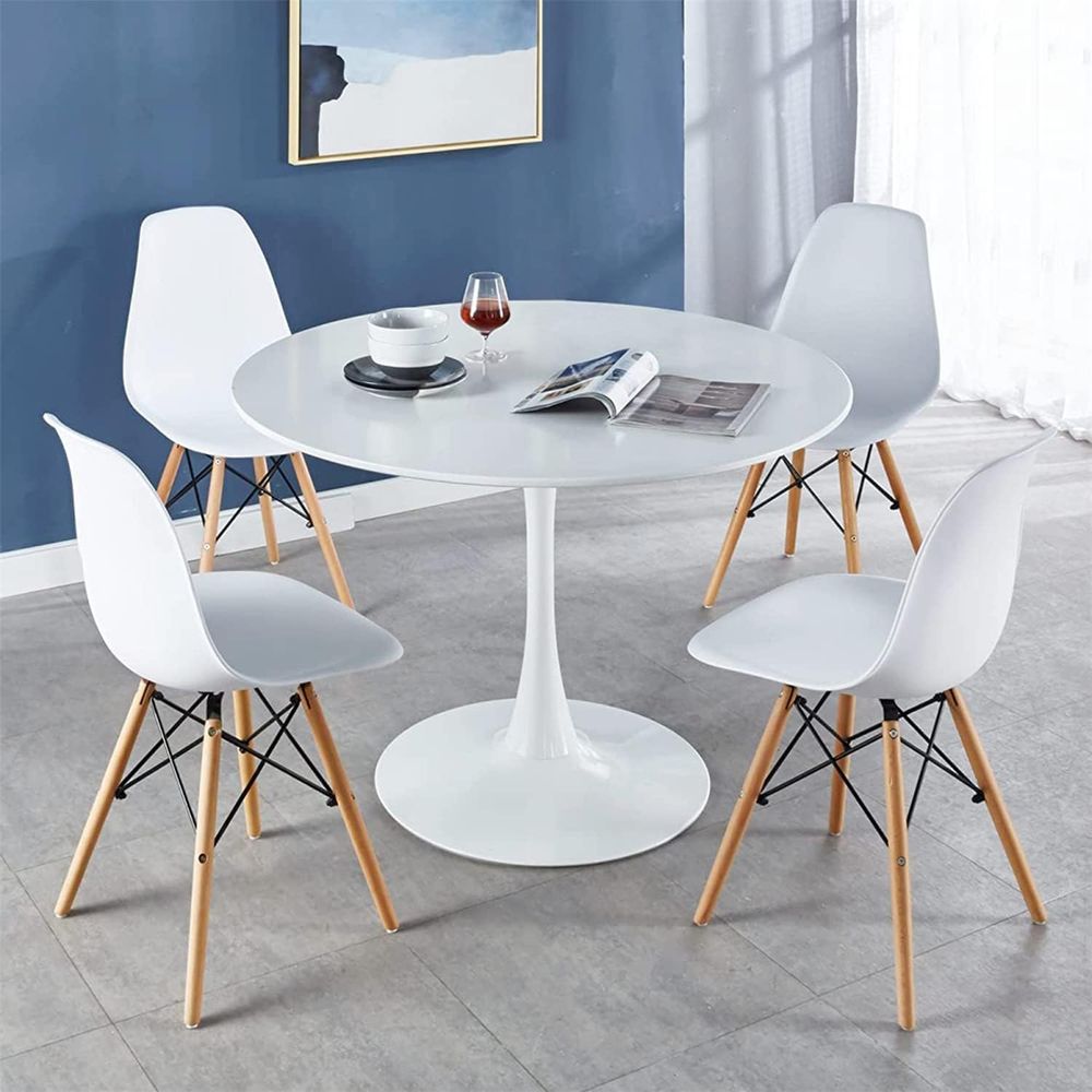 Commercial Kitchen Small Space - Round Dining Table Set with 4
