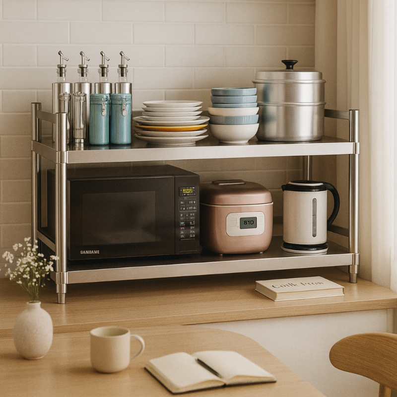Commercial Kitchen Small Space - Adjustable Stainless Steel Kitchen Shelf Commercial