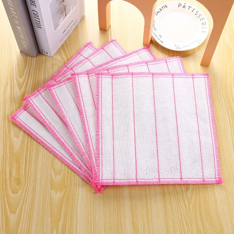 Commercial Kitchen Towels - 5pcs Cotton Kitchen Rag, Reusable Sanitary