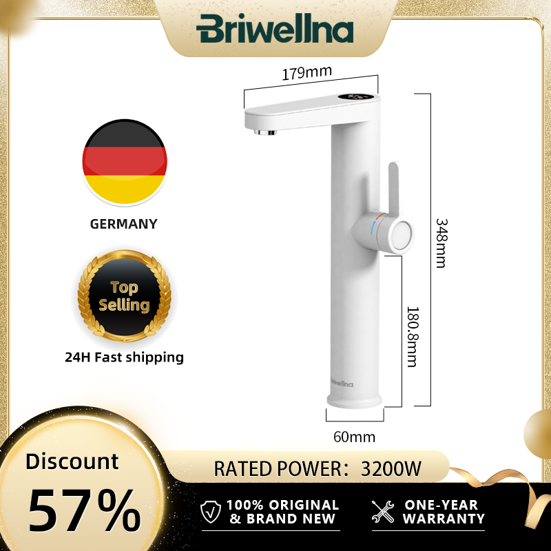 Commercial Kitchen Mixer - Briwellna Instant Hot Water Faucet 220V