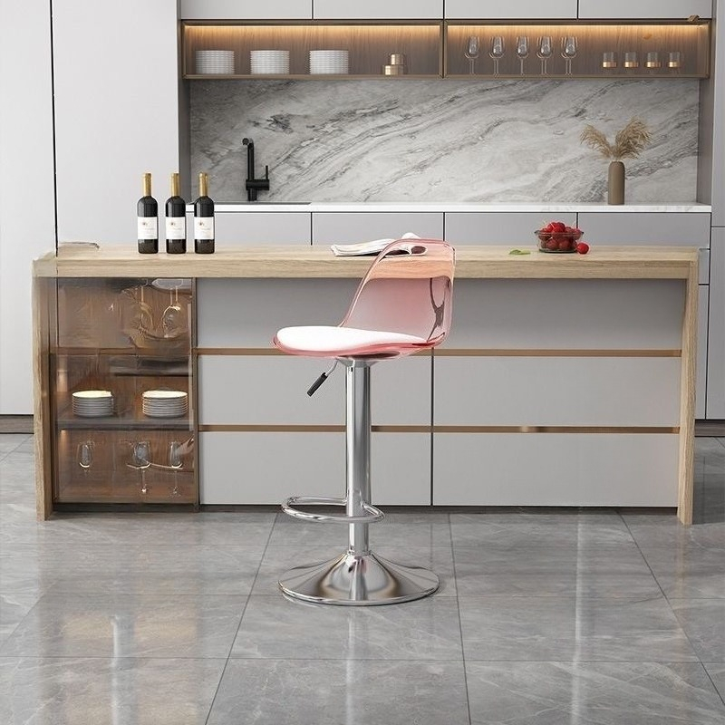 Commercial Kitchen Interior - high swivel bar stool metal transparent