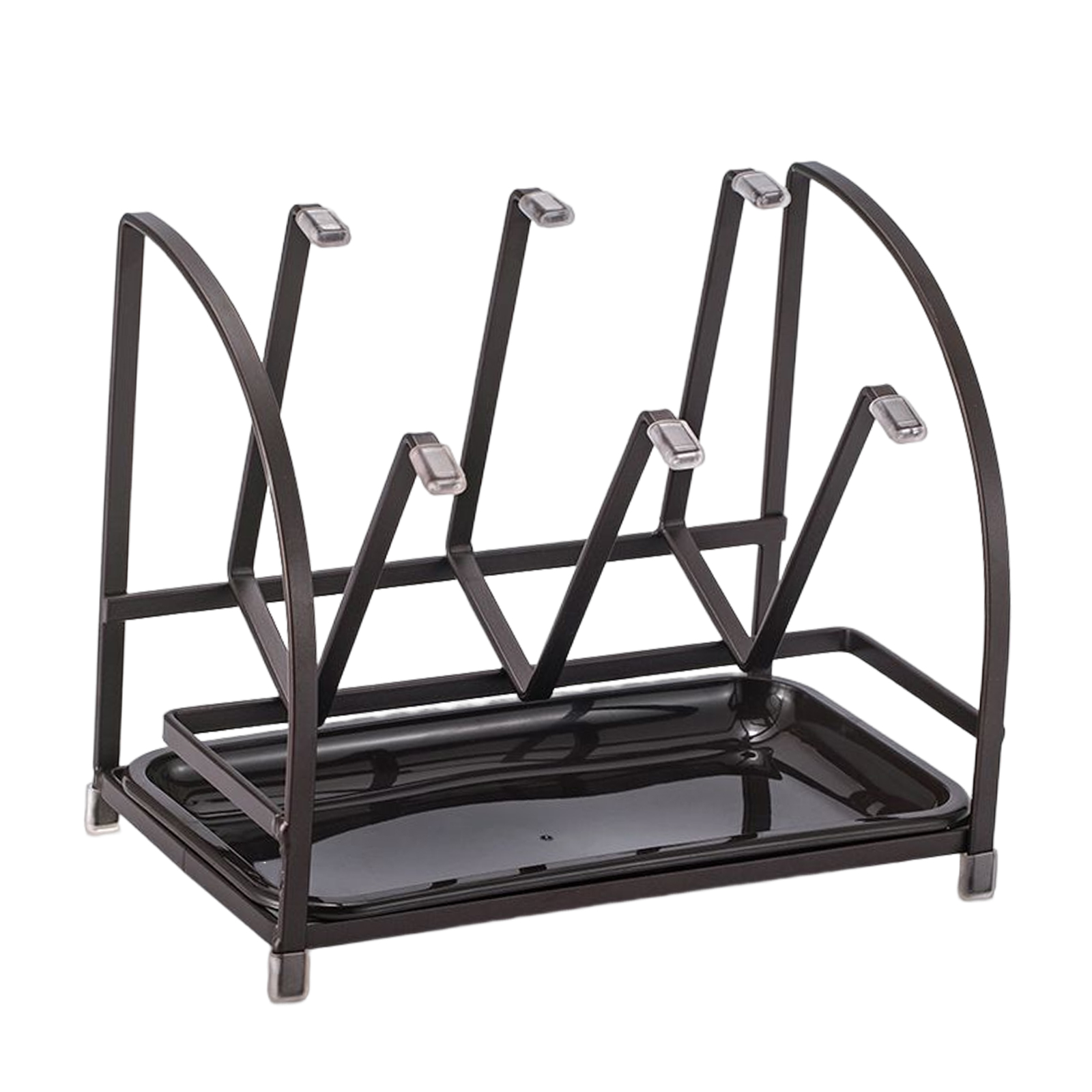 Commercial Kitchen Floor Drain - 6 Slot Mug Drying Rack Non