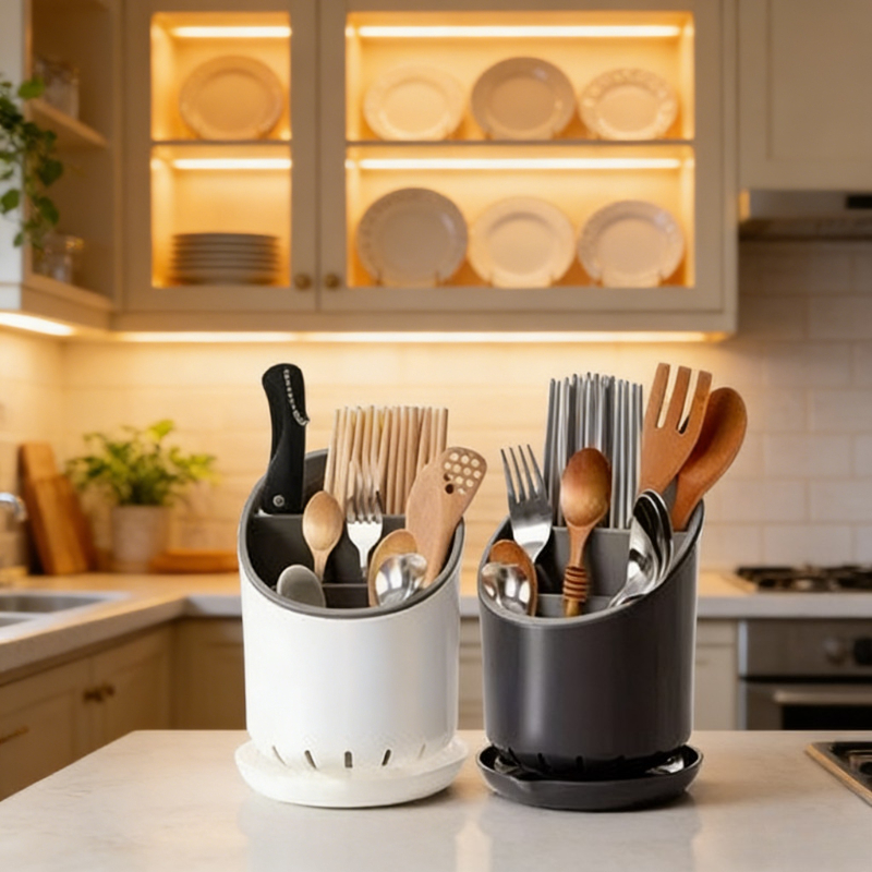 Commercial Kitchen Floor Drain - 1Pc Plastic Tableware Storage Rack with