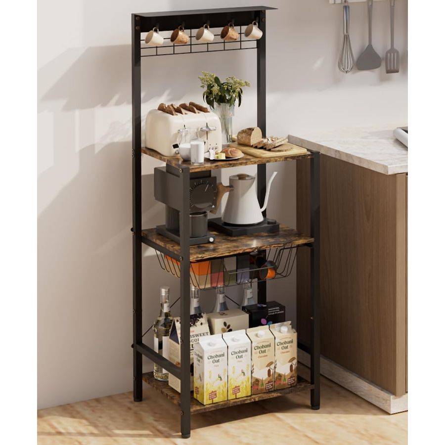 Commercial Kitchen Small Space - 4 Tier Coffee Bar Station, Corner