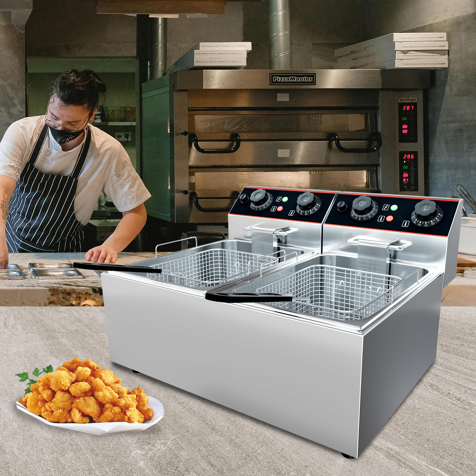 Commercial Kitchen Kitchen - 6/8/11L Commercial Electric Deep Fryer 1500/3000W