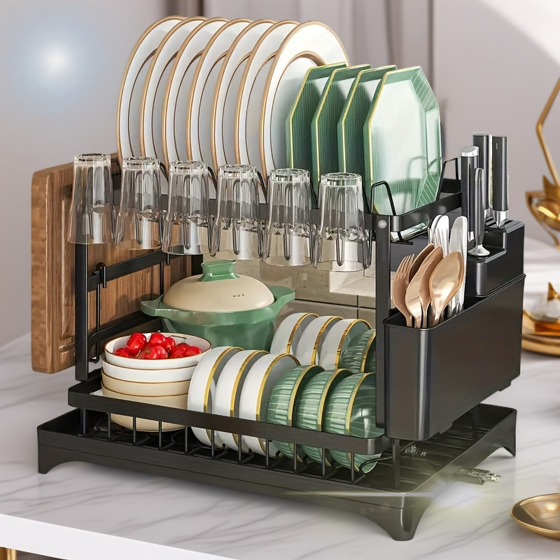 Commercial Kitchen Floor Drain - Kitchen bowl rack, drain rack，1pc Double-layer