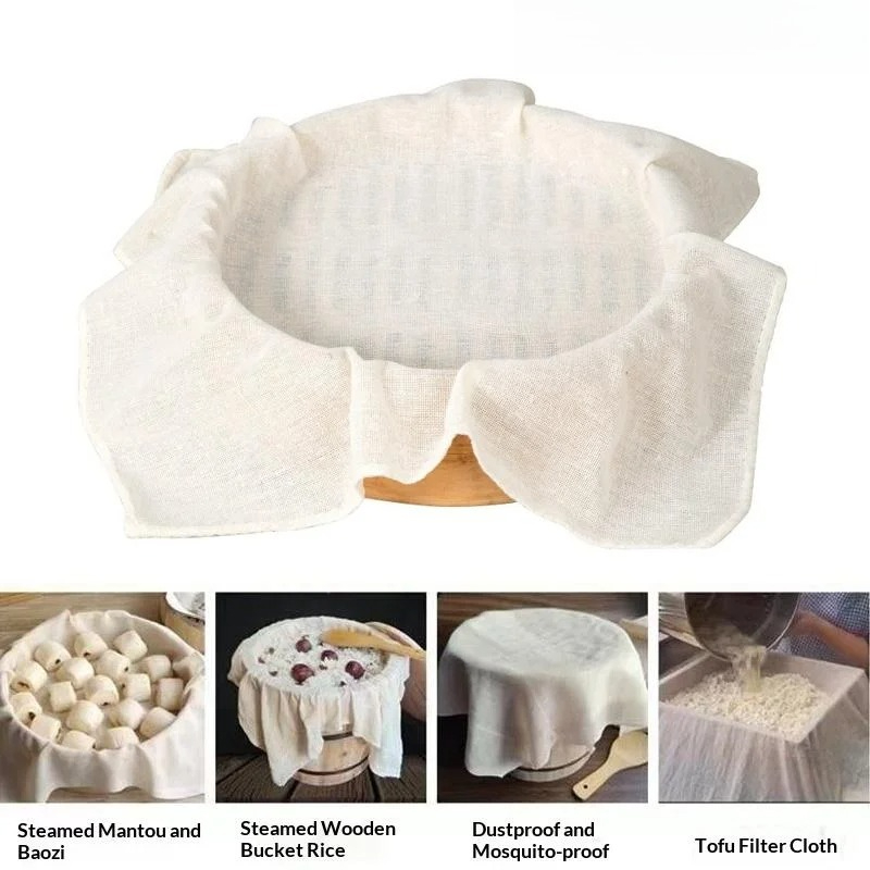 3Pcs Pure Round Cotton Steamer - огляд і ціна Commercial Kitchen Towels
