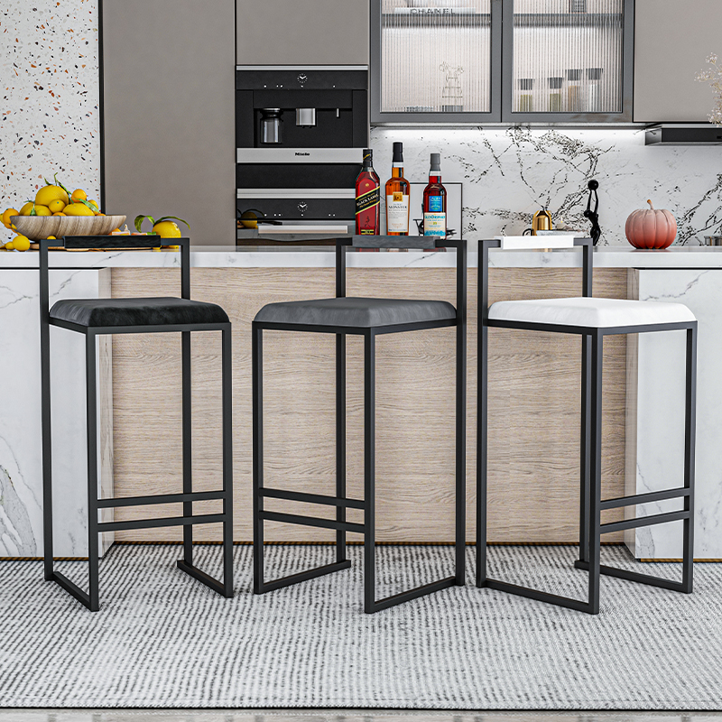 Nordic Velvet Black Bar Chairs - огляд і ціна Commercial Kitchen Counter