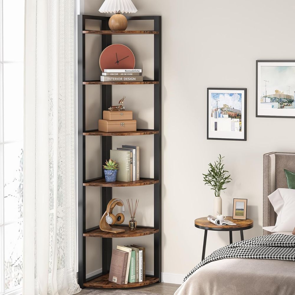 Rustic 6-Tier Bookshelf - 70.9 - огляд і ціна Commercial Kitchen Small Space