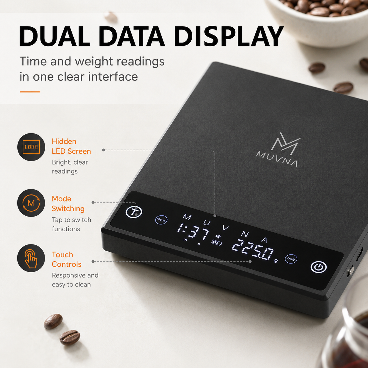 MUVNA Coffee Scale Espresso Sc - огляд і ціна Commercial Kitchen Timer