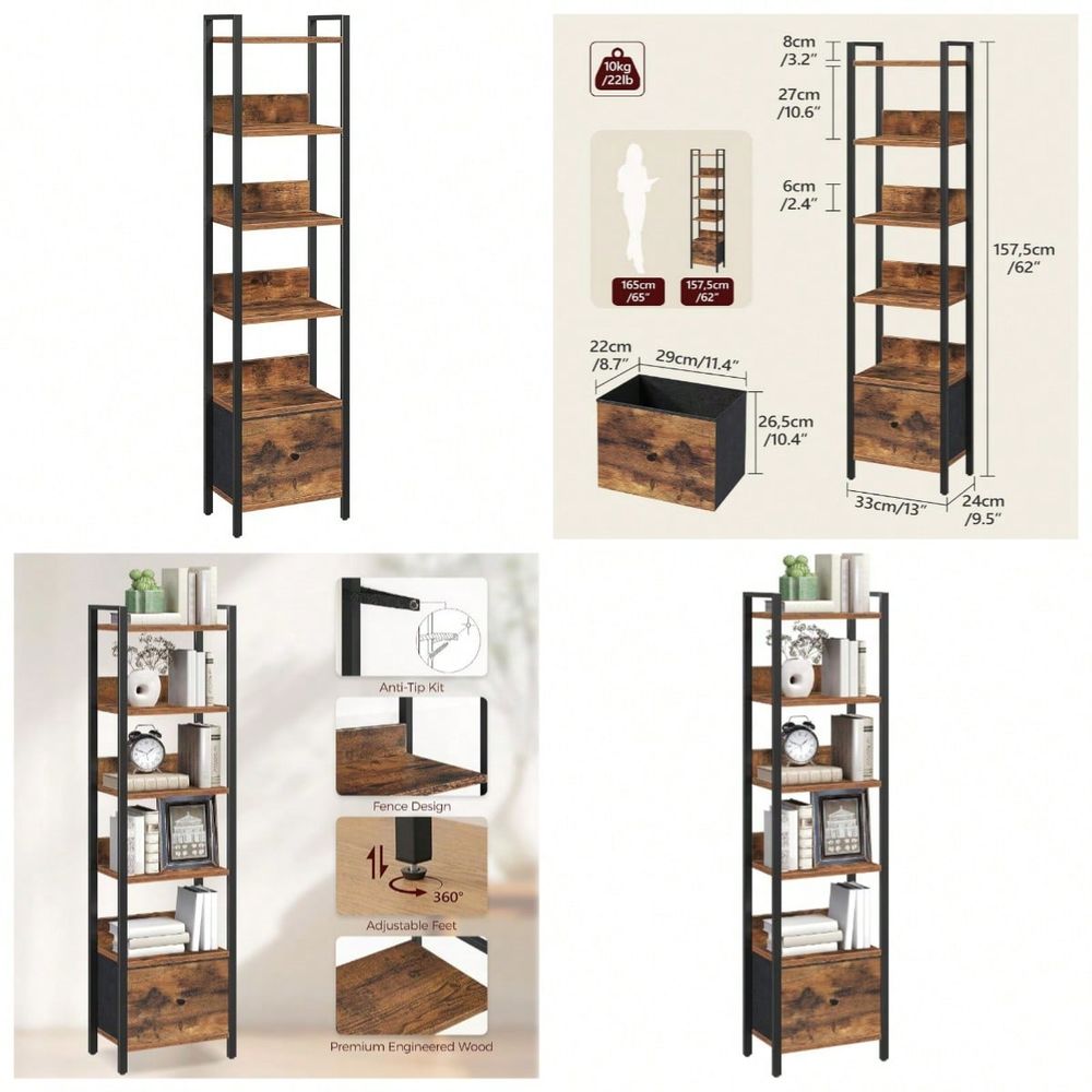 6Tier Bookcase With Drawer, Sm - огляд і ціна Commercial Kitchen Small Space