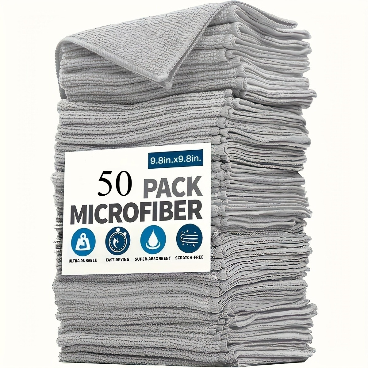 5-20Pcs Light Gray Microfiber  - огляд і ціна Commercial Kitchen Towels