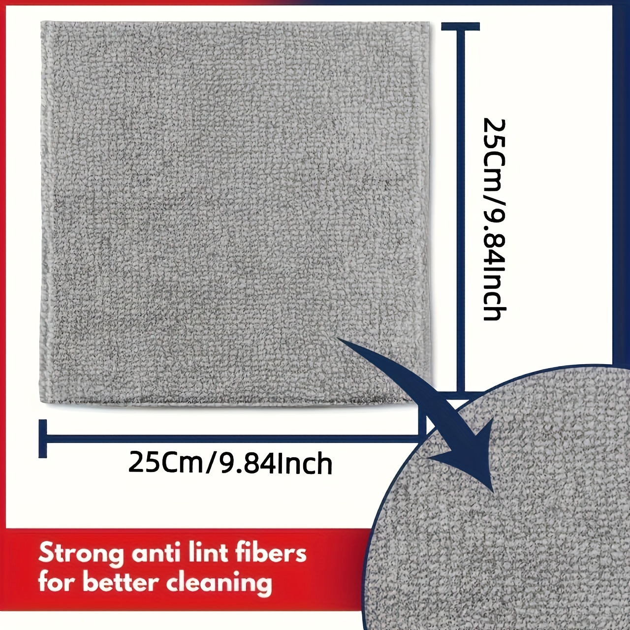 5-20Pcs Light Gray Microfiber  - огляд і ціна Commercial Kitchen Towels