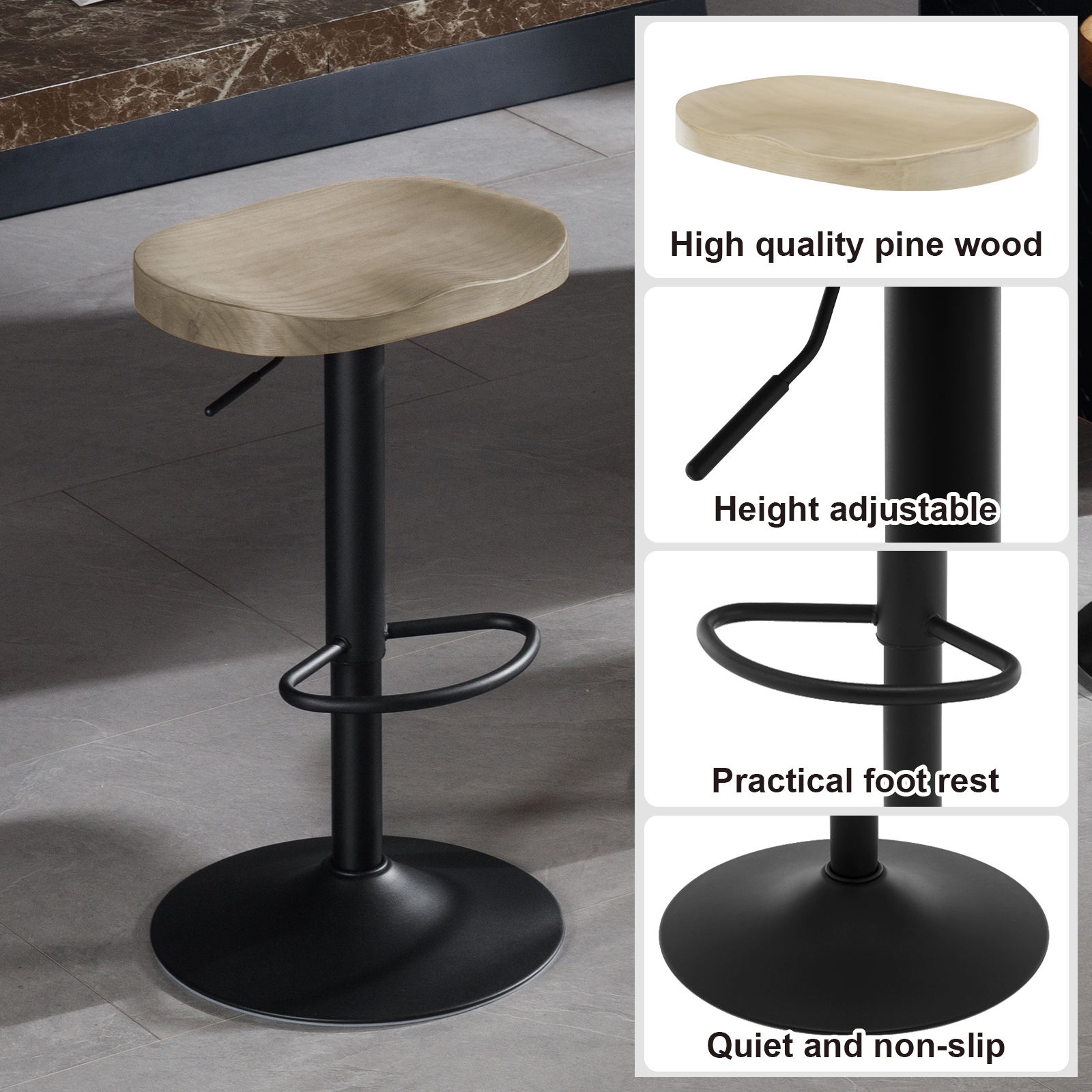WOLTU 2PCS/SET Industrial Wood - огляд і ціна Commercial Kitchen Counter