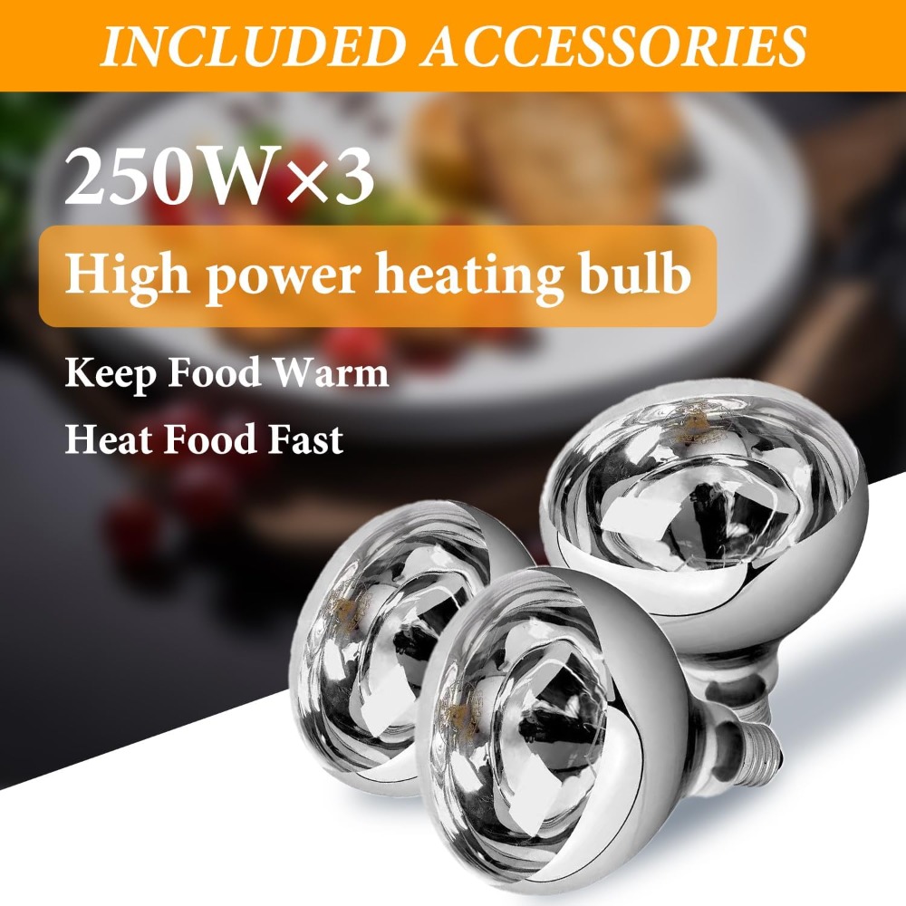 Commercial Food Warming Lamp 2 - огляд і ціна Commercial Kitchen Kitchen