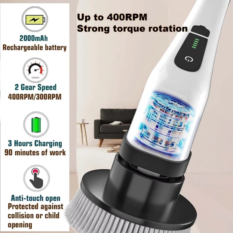 Cordless Electric Spin Scrubbe - огляд і ціна Commercial Kitchen Cleaning
