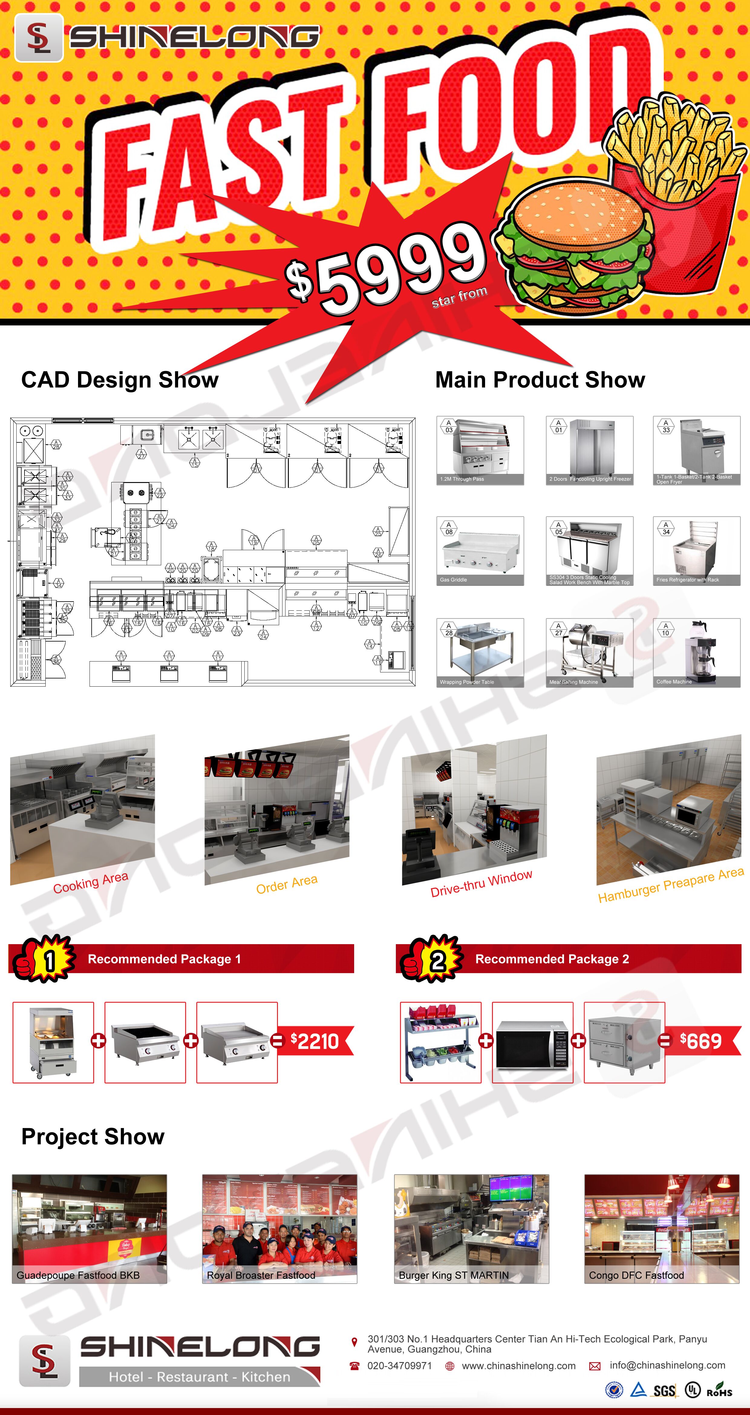 Fast Food Restaurant Equipment - огляд і ціна Commercial Kitchen Layout