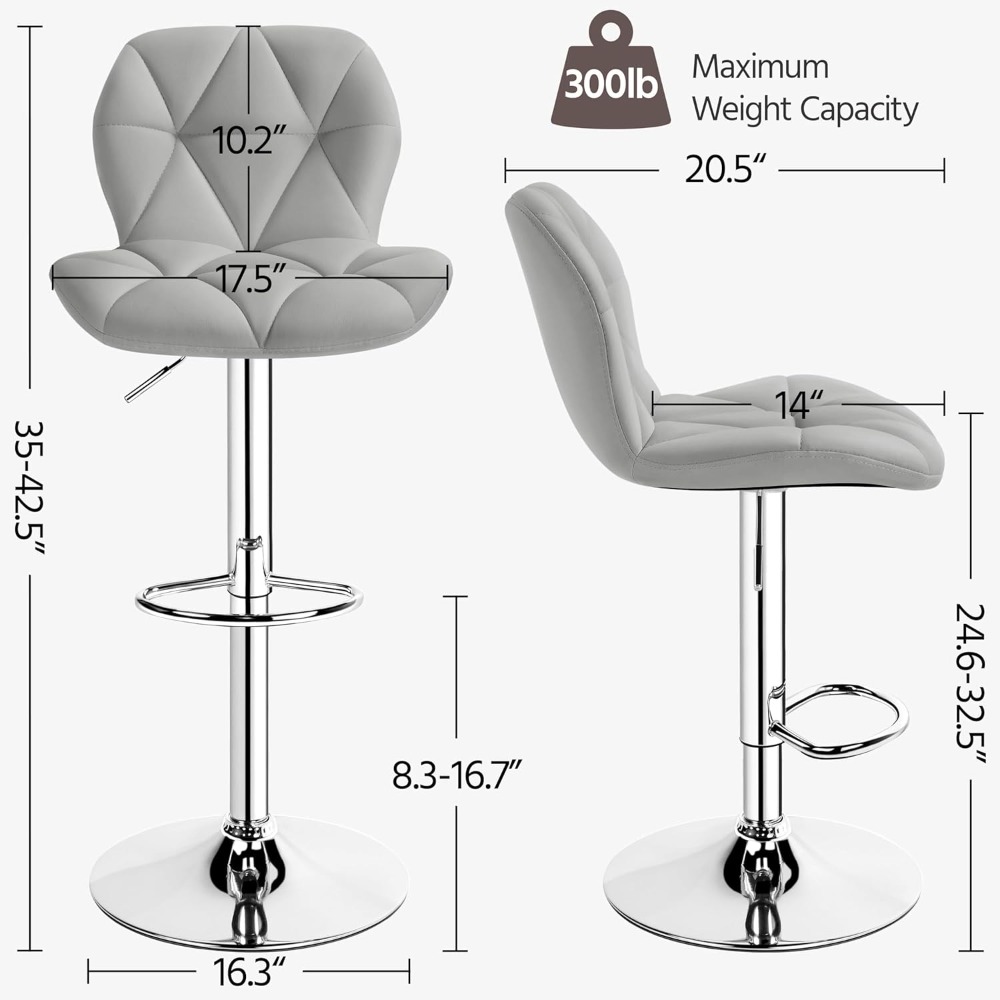 Bar Stools Set of 2, Modern Ad - огляд і ціна Commercial Kitchen Counter