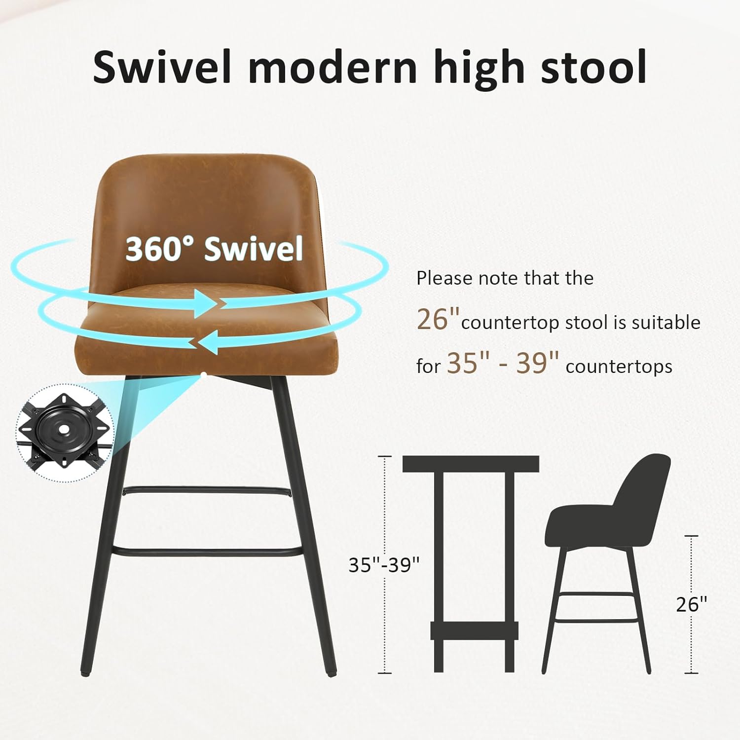 360°Swivel Counter Height Bar  - огляд і ціна Commercial Kitchen Counter