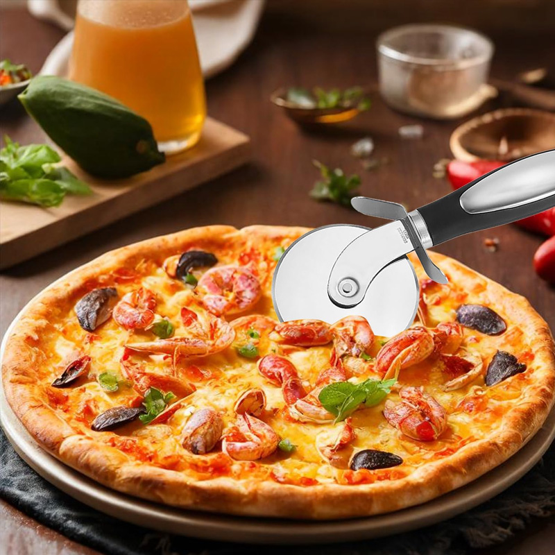 Stainless Steel Pizza Cutter W - огляд і ціна Commercial Kitchen Cleaning