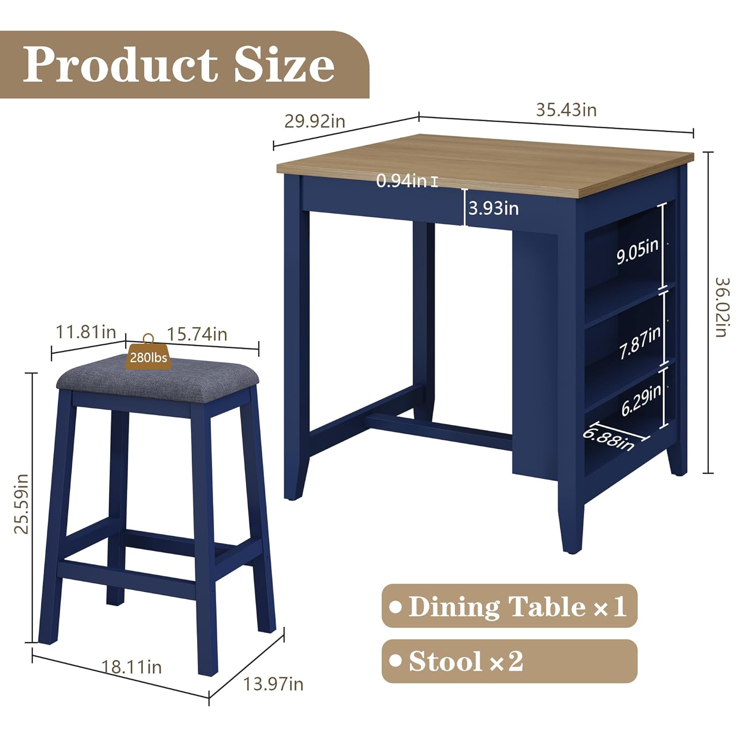 3pc Dining Table Set for 2 Woo - огляд і ціна Commercial Kitchen Small Space
