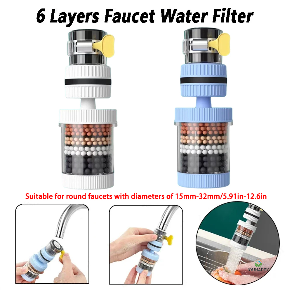 6 Layers Faucet Water Filter U - огляд і ціна Commercial Kitchen Mixer